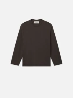 Duo Fold Long Sleeve Crew -- Dark Taupe