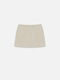 The Leather Mini Skirt -- Soft Mint