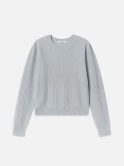Chain Pointelle Sweater -- Sky Blue